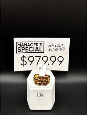 10k Yellow Gold Nugget Ring